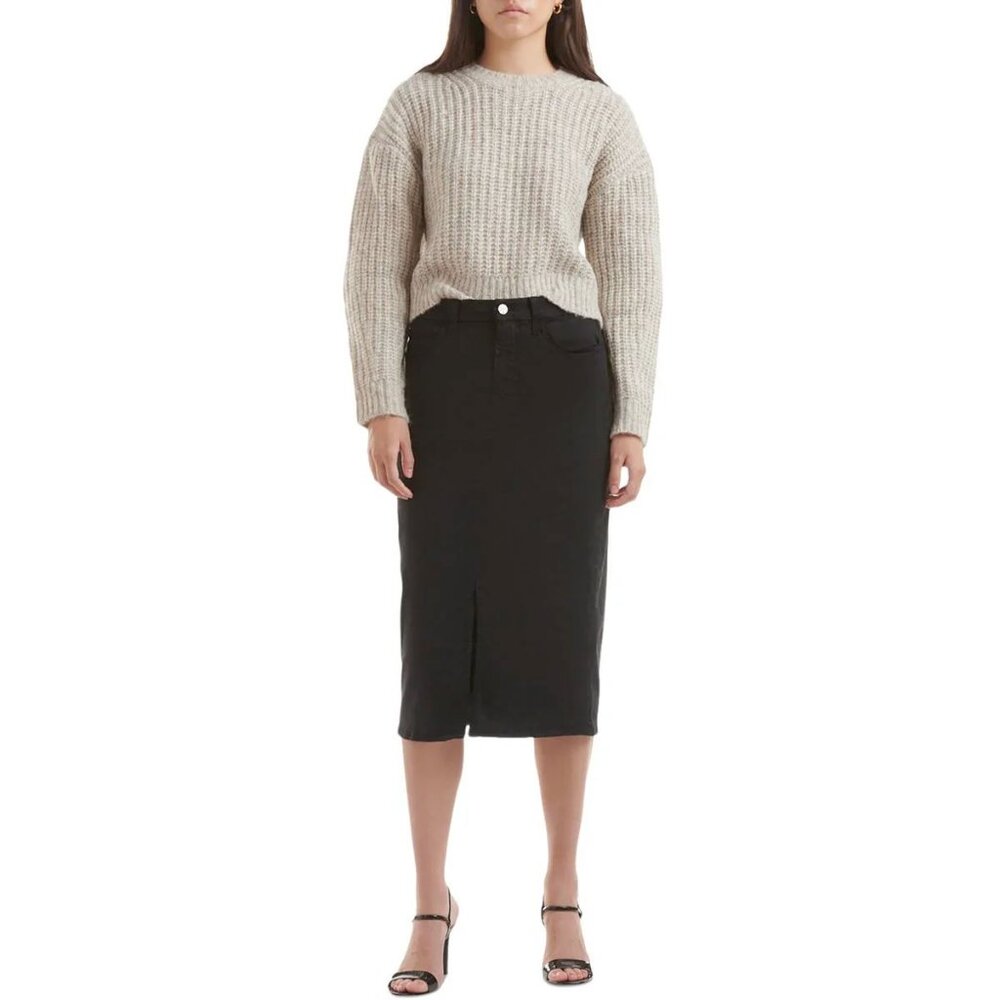 Jen7 Sculpting Black Denim Skirt NWT